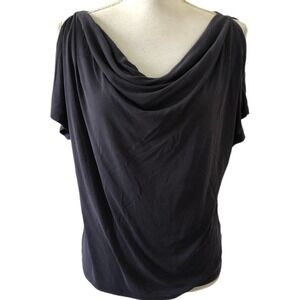 Anthropologie Cowl Neck Blue Short Sleeve Size XS Women's Top